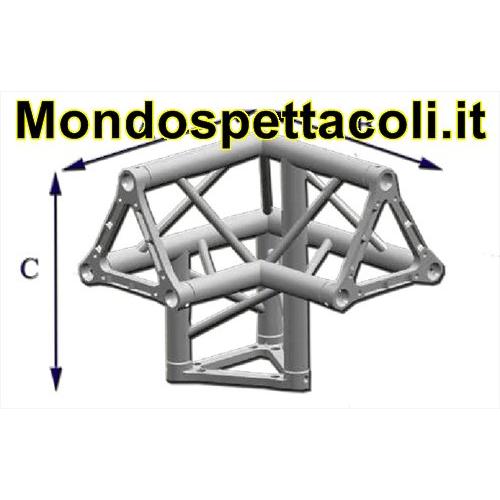 TRE25L - Angolo sezione Triangolare con lato 25 cm