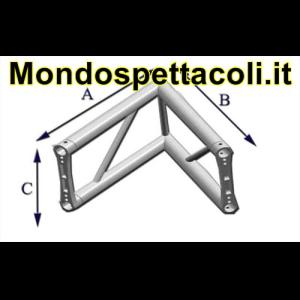 P40L - Angolo sezione piana da 40cm Angolo 60° a 2 vie verticale