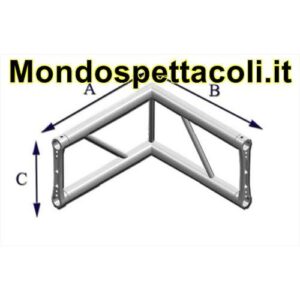 P30L - Angolo sezione piana con lato 29 cm