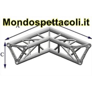 TRE25L - Angolo sezione Triangolare con lato 25 cm