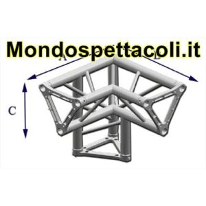 TRE25L - Angolo sezione Triangolare con lato 25 cm