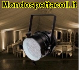 FARO PAR 64 A LED BIANCHI 3800K nero