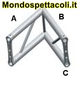 Angolo a 45 gradi verticale P25