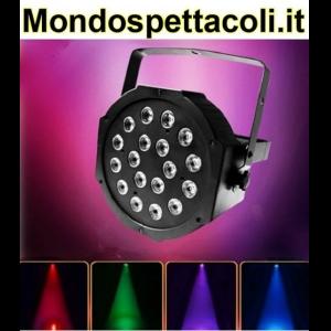 Faro PAR RGB 18 led da 1W DMX