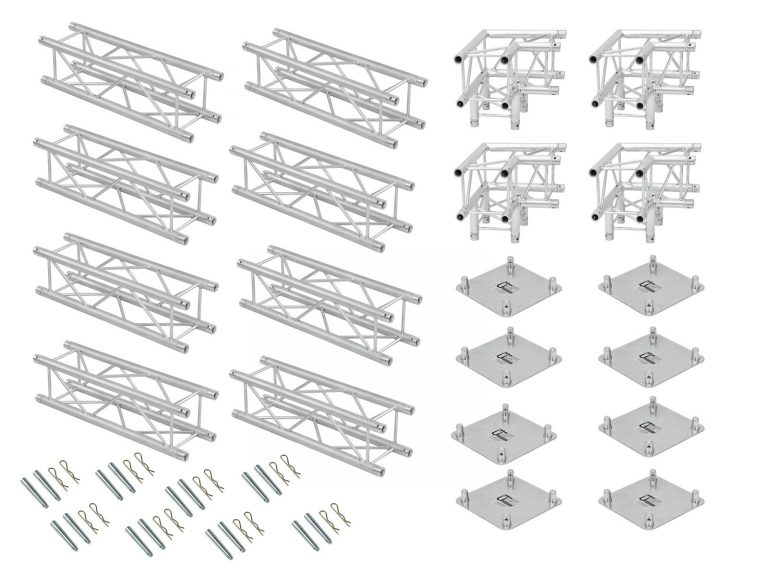 ALUTRUSS Truss set QUADLOCK 6082 square 4x4x3.5m (WxDxH)