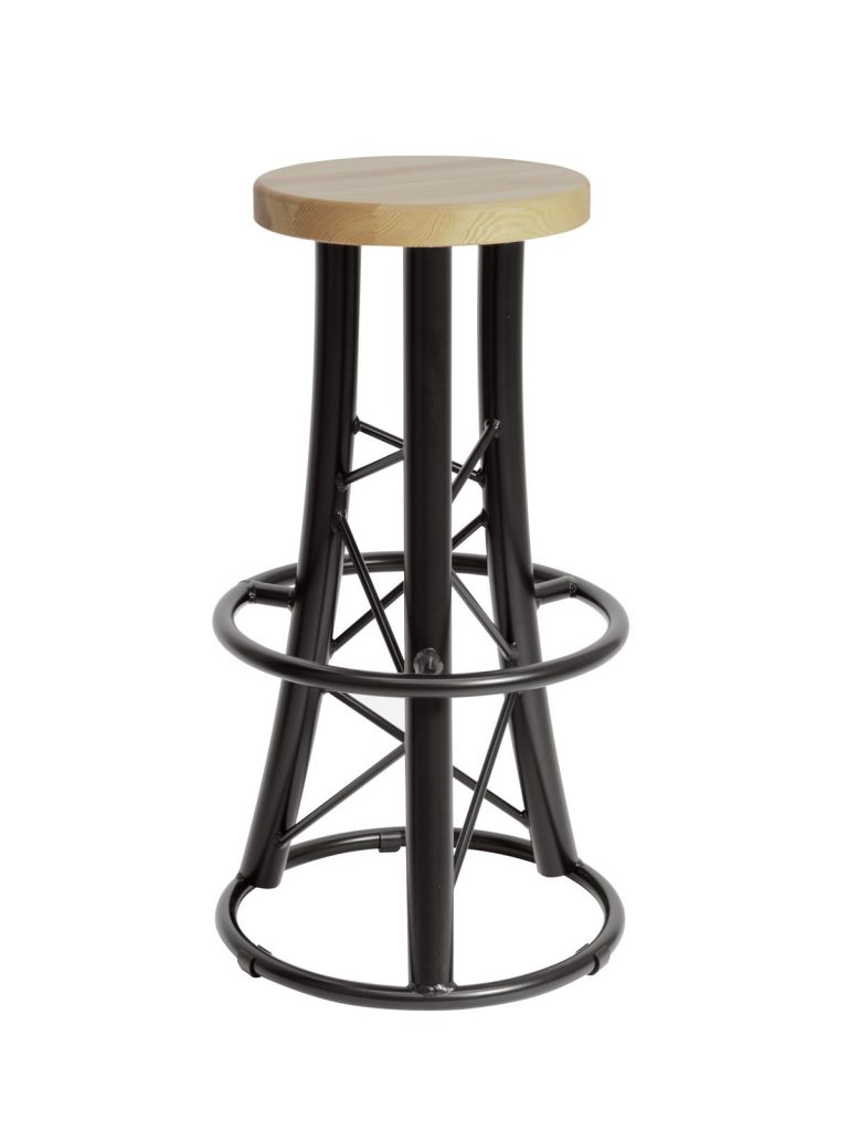 ALUTRUSS Bar Stool, curved black