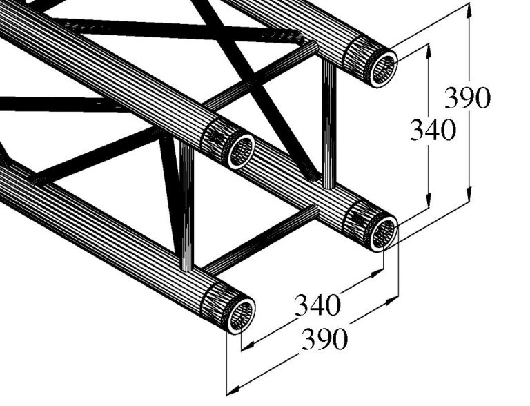 ALUTRUSS QUADLOCK TQ390-3000 4-Way Cross Beam