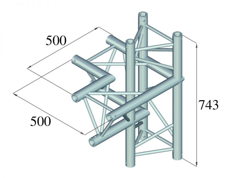 ALUTRUSS TRILOCK 6082AC-44 4-Way Piece / left