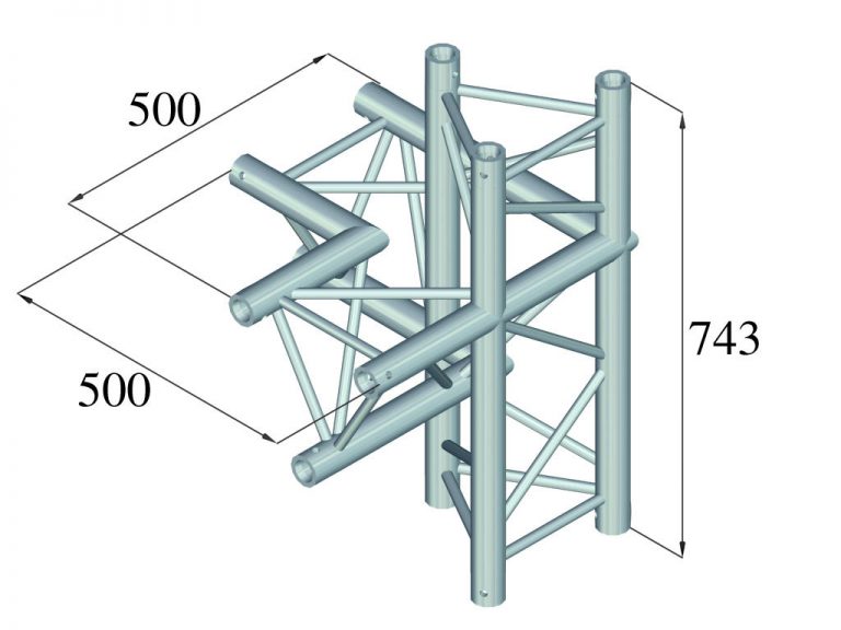 ALUTRUSS TRILOCK 6082AC-45 4-Way Piece / right