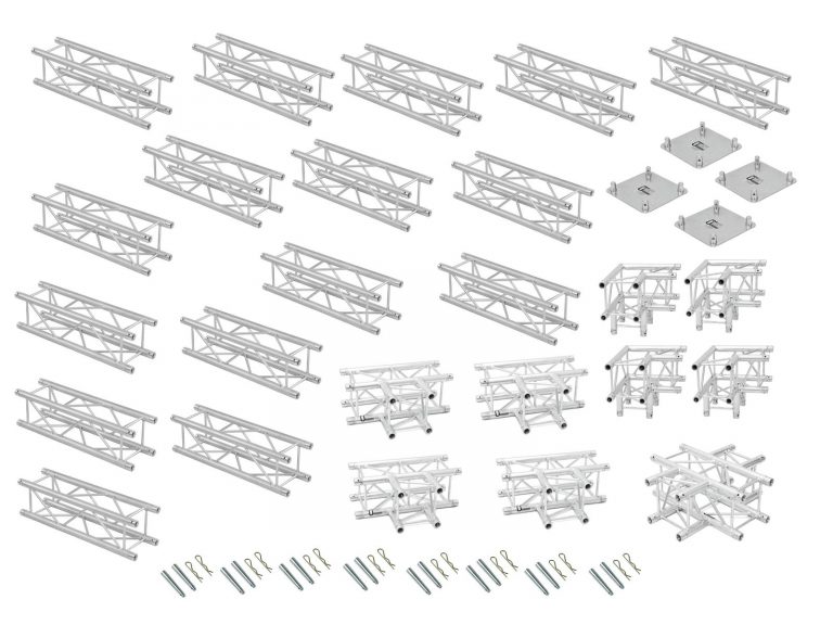 ALUTRUSS Truss set QUADLOCK 6082 square 7.71x7.71x3.5m (WxDxH)