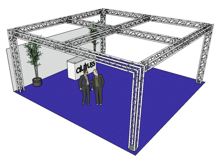 ALUTRUSS Truss set QUADLOCK 6082 square 7.71x7.71x3.5m (WxDxH)