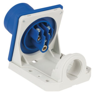 CEE 16A 240V 3p Wallmount Male Blu, IP44