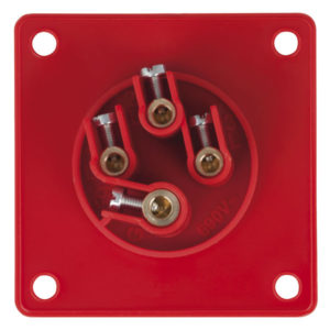 CEE 16A 400V 4p Socket Male Rosso, IP44