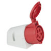 CEE 32A 400V 5p Wallmount Female Rosso, IP44