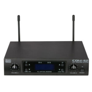 COM-42 Set microfono wireless UHF, 2 canali