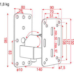 Compact Speaker wall bracket