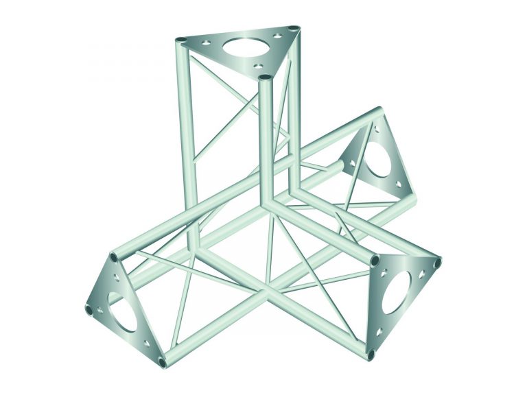 DECOTRUSS SAC-45 corner 4-way l+h silver