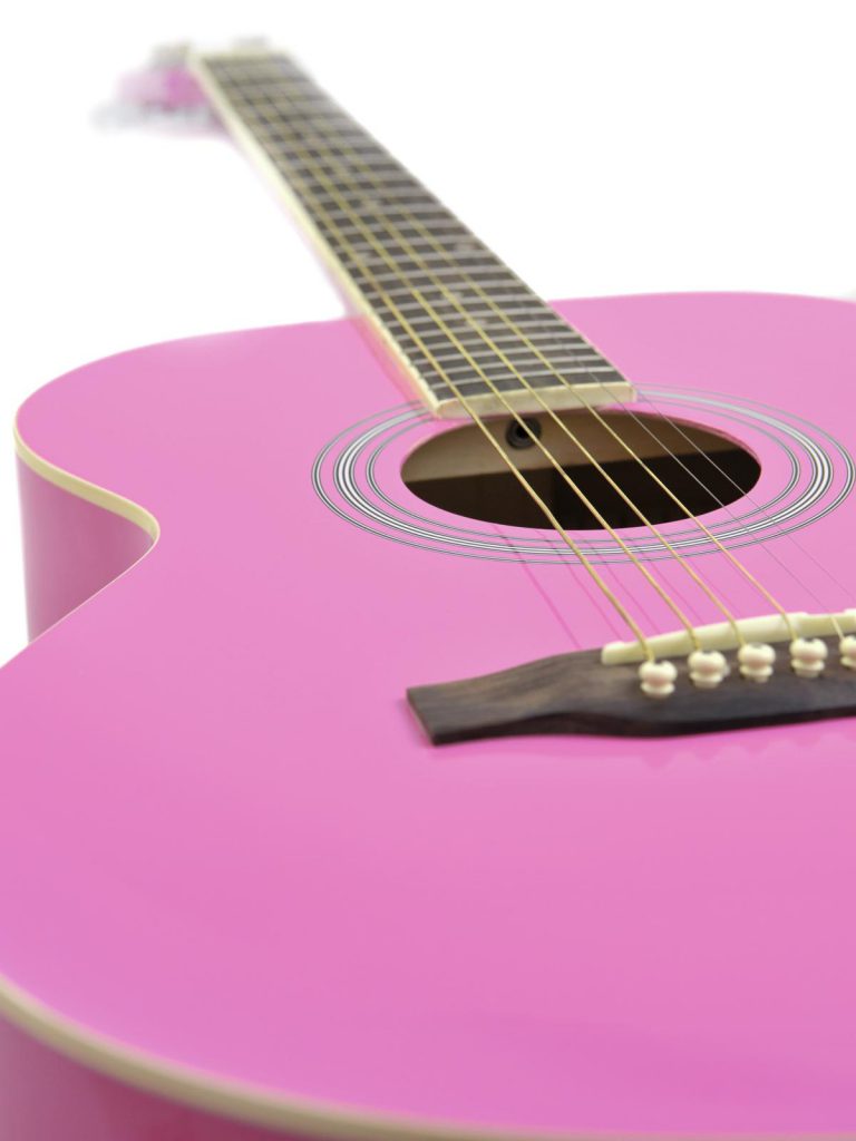 DIMAVERY AW-303 Western guitar pink