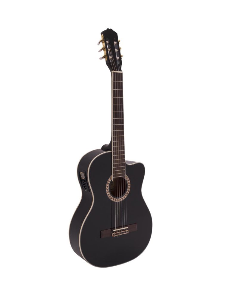 DIMAVERY CN-600E Classical guitar, schwarz