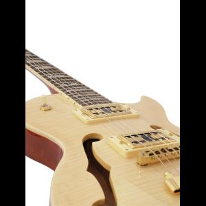 DIMAVERY LP-600 E-Guitar, nature maple