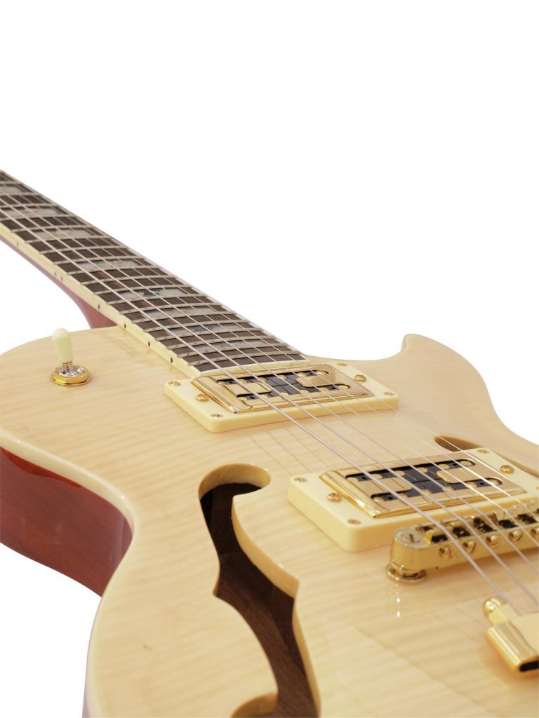 DIMAVERY LP-600 E-Guitar, nature maple