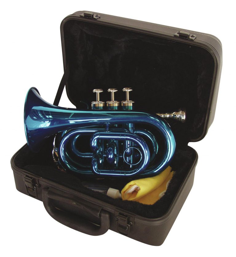 DIMAVERY TP-300 Bb Pocket Trumpet, blue