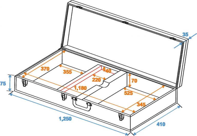 DIMAVERY Wooden Case for E-Bass, rectangular