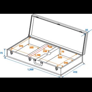 DIMAVERY Wooden Case for E-Bass, rectangular