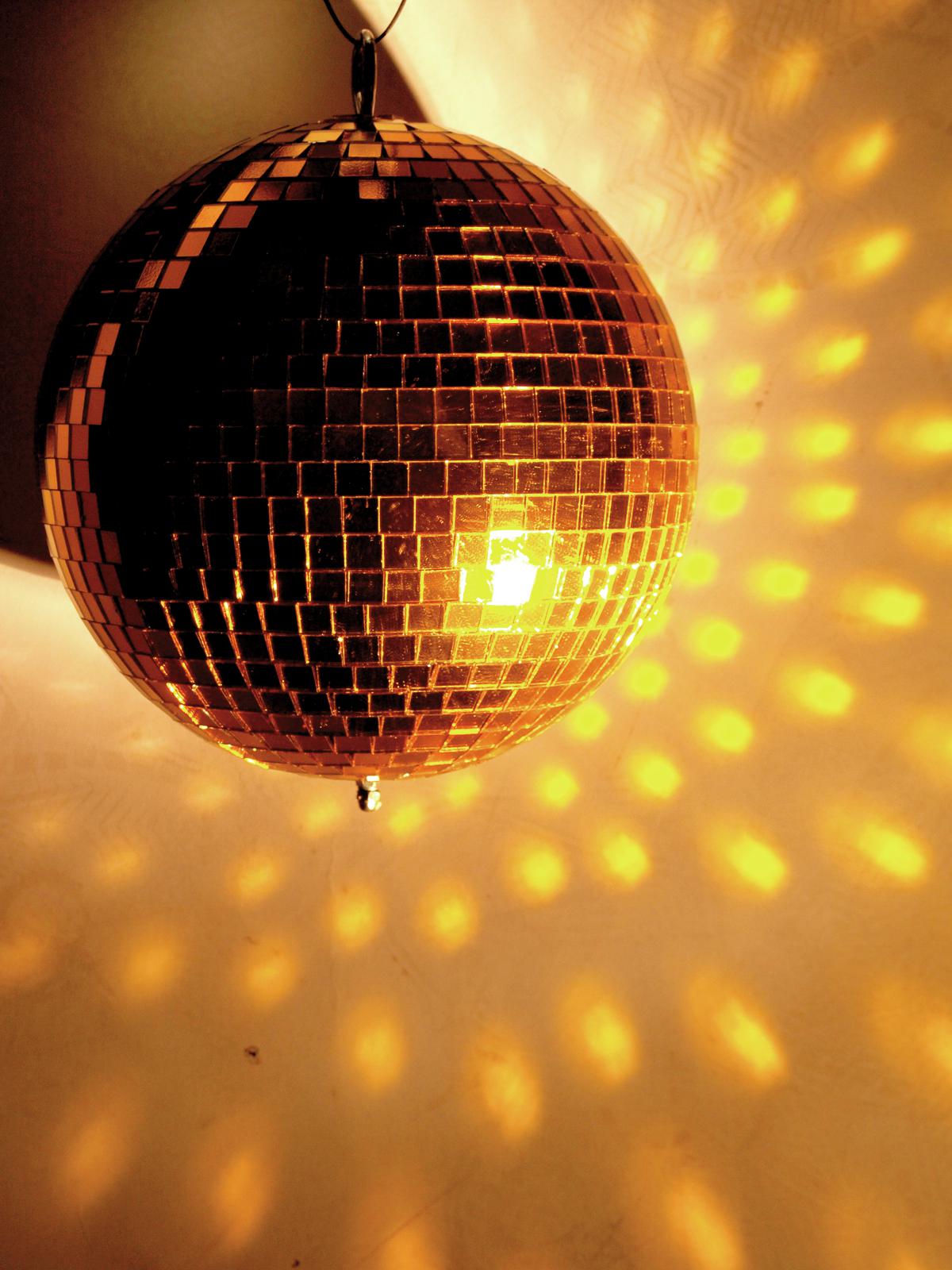 Mirror ball 20 cm gold // Disco ball - mirror ball 20 cm gold