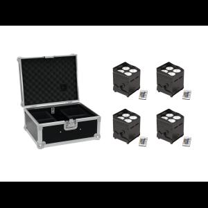 EUROLITE Set 4x AKKU UP-4 QCL Spot QuickDMX + Case