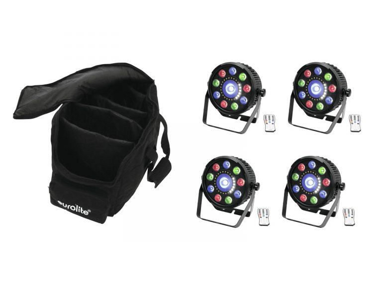 EUROLITE Set 4x LED SLS-9 Hybrid HCL + Soft-Bag