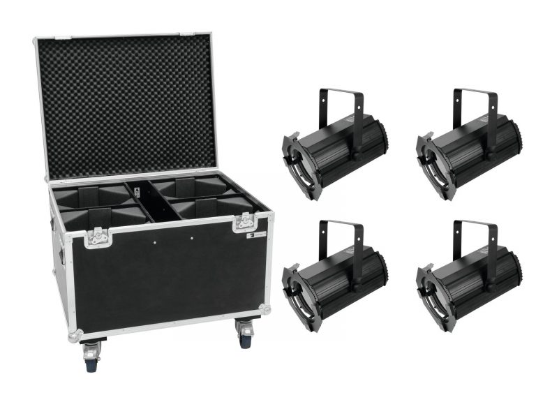 EUROLITE Set 4x LED THA-100F Theater-Spot + Case