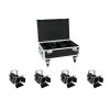 EUROLITE Set 4x LED THA-40PC bk + Case