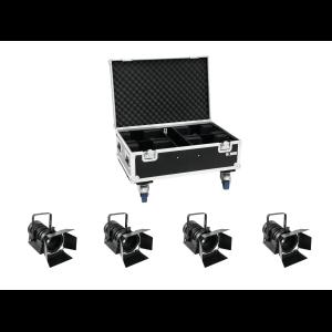 EUROLITE Set 4x LED THA-40PC bk + Case