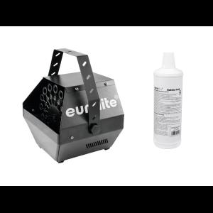 EUROLITE Set B-100 Bubble machine black DMX + bubble fluid 1l