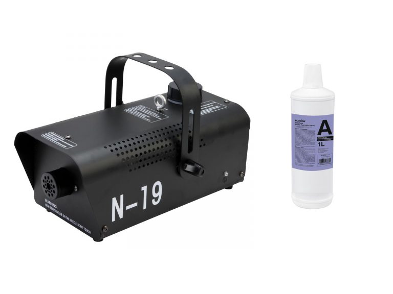 EUROLITE Set N-19 Smoke machine black + A2D Action smoke fluid 1