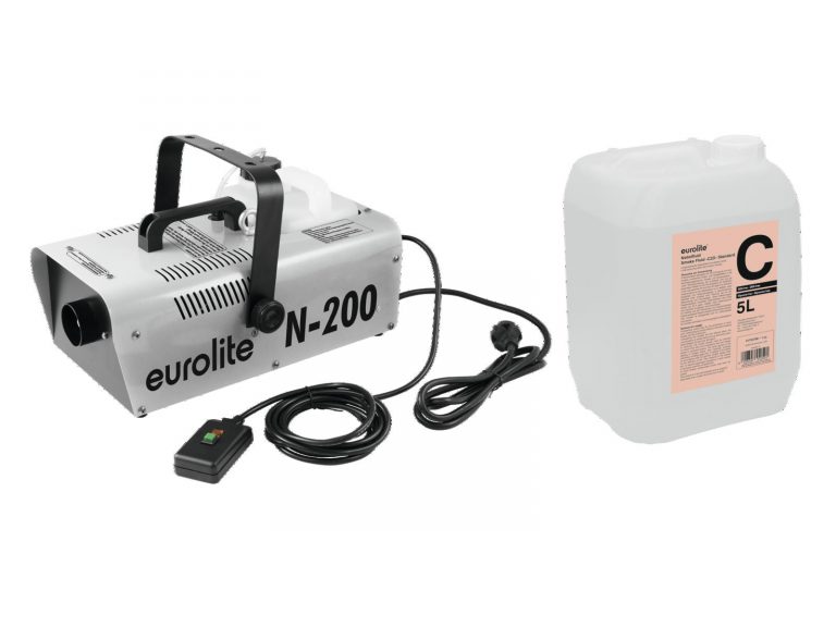 EUROLITE Set N-200 Smoke machine + C2D Smoke fluid 5l