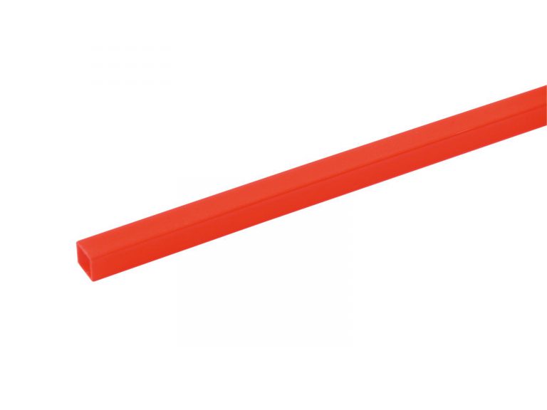 EUROLITE Tubing 10x10mm red UV-active 2m