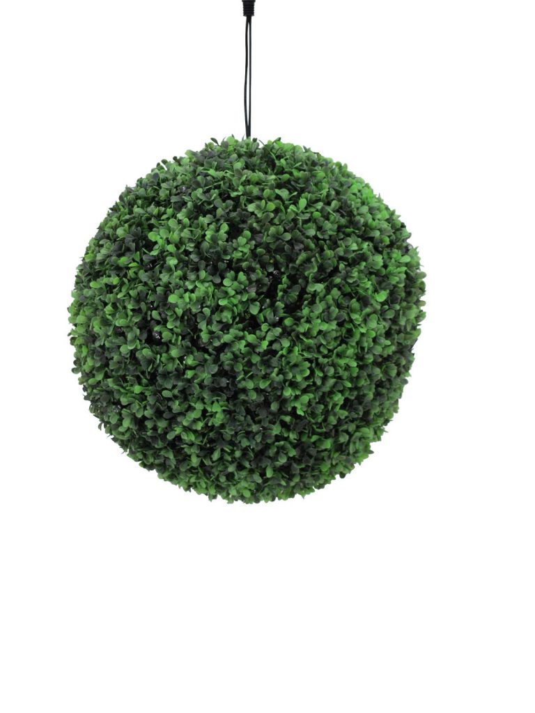 EUROPALMS Boxwood ball with orange LEDs, 40cm