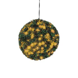 EUROPALMS Boxwood ball with orange LEDs, 40cm