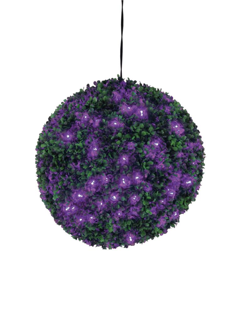 EUROPALMS Boxwood ball with purple LEDs, 40cm