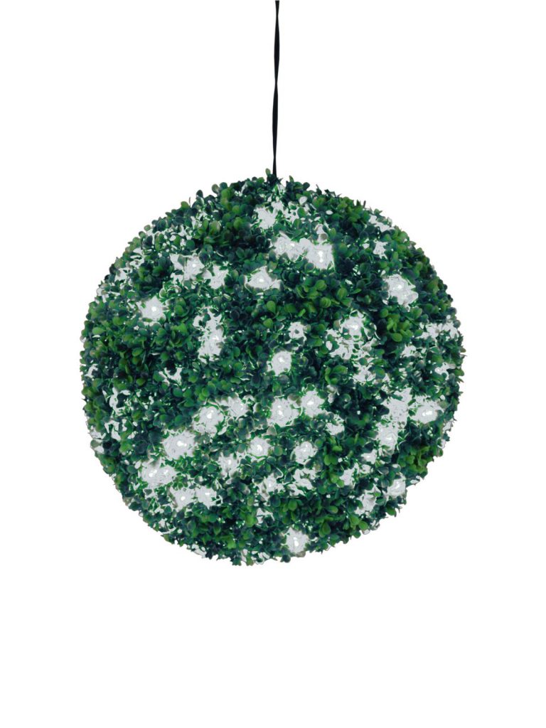 EUROPALMS Boxwood ball with white LEDs, 40cm