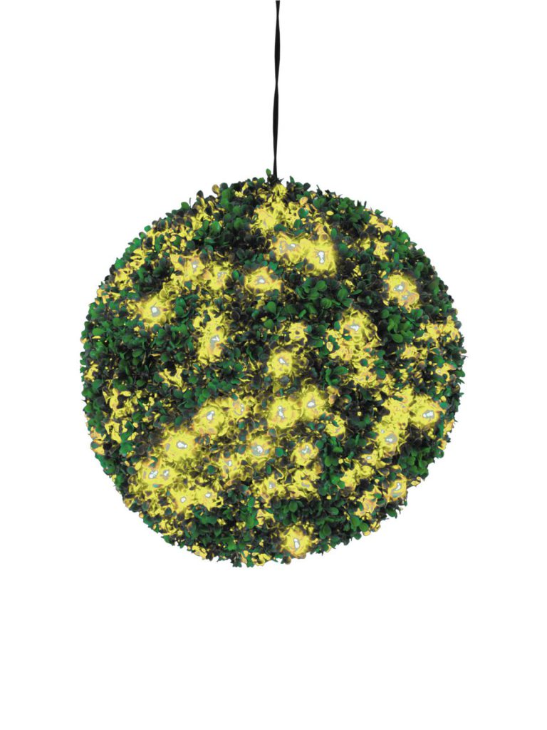 EUROPALMS Boxwood ball with yellow LEDs, 40cm