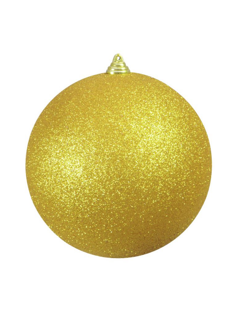 EUROPALMS Deco Ball 20cm, gold, glitter