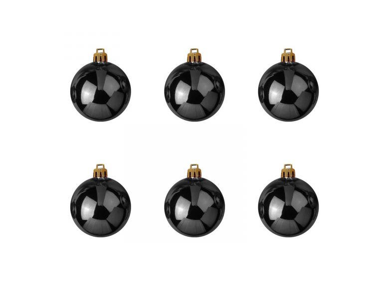 EUROPALMS Deco Ball 7cm, black 6x