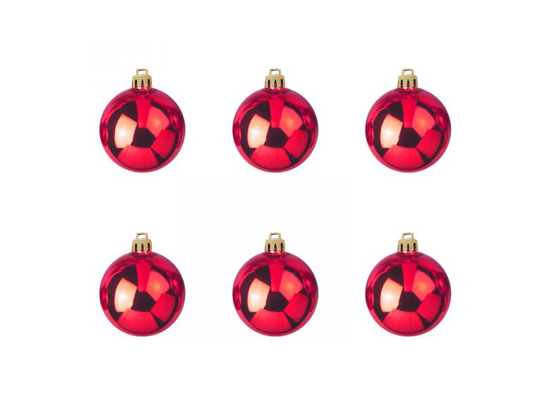 EUROPALMS Deco Ball 7cm, red 6x