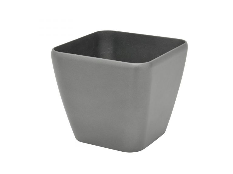 EUROPALMS Deco pot LUNA-20, rectangular, silver