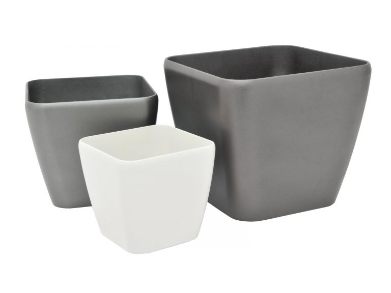 EUROPALMS Deco pot LUNA-20, rectangular,espresso