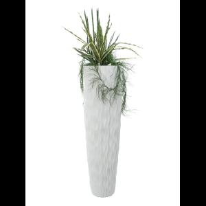 EUROPALMS Design pot LAMELLA-140, white