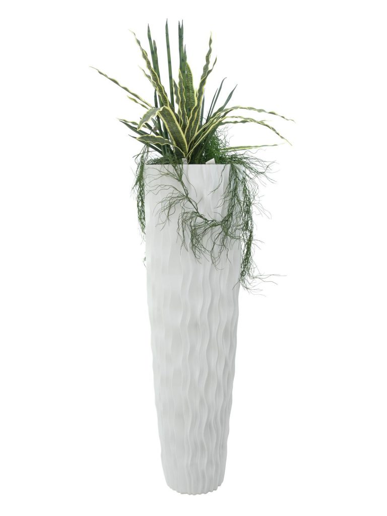 EUROPALMS Design pot LAMELLA-140, white